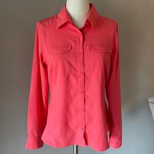 Columbia SPORT women’s OMNI SHADE sun protection lightweight button down shirt S
